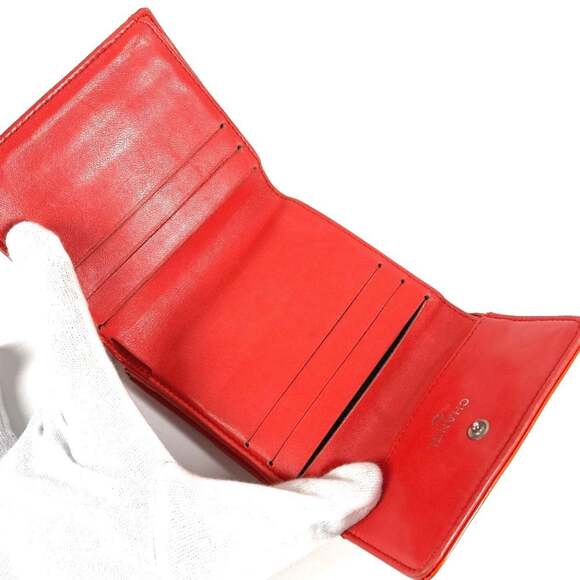 CHANEL Red Leather Wallet